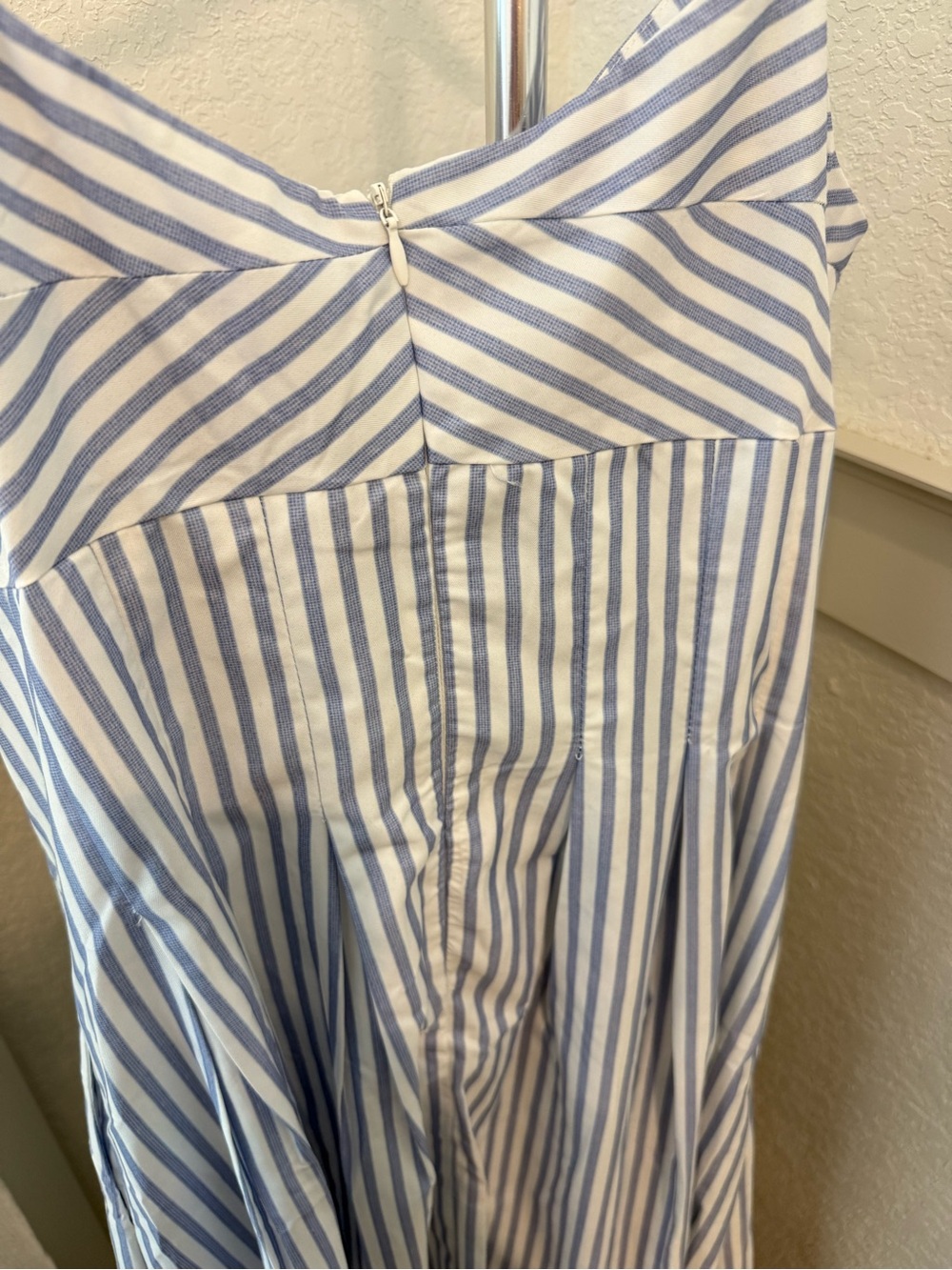 Altar'd State Blue and White Vertical Stripe Maxi Dress - Picture 8 of 9